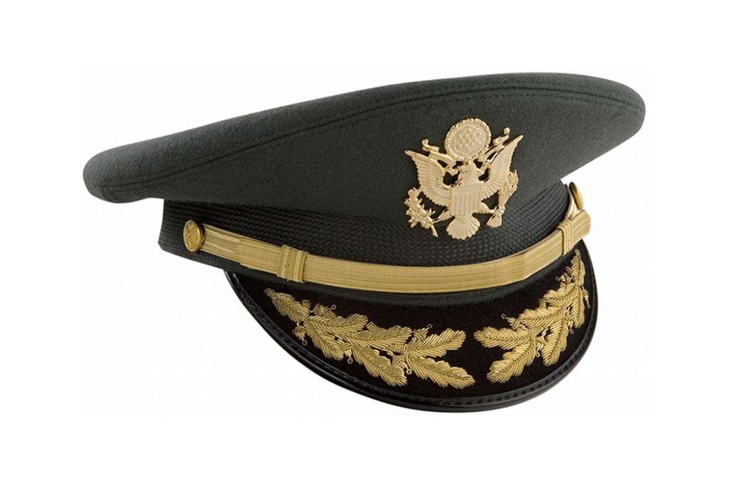 Army Field Grade Service Cap, Green Bernard Cap Genuine Military