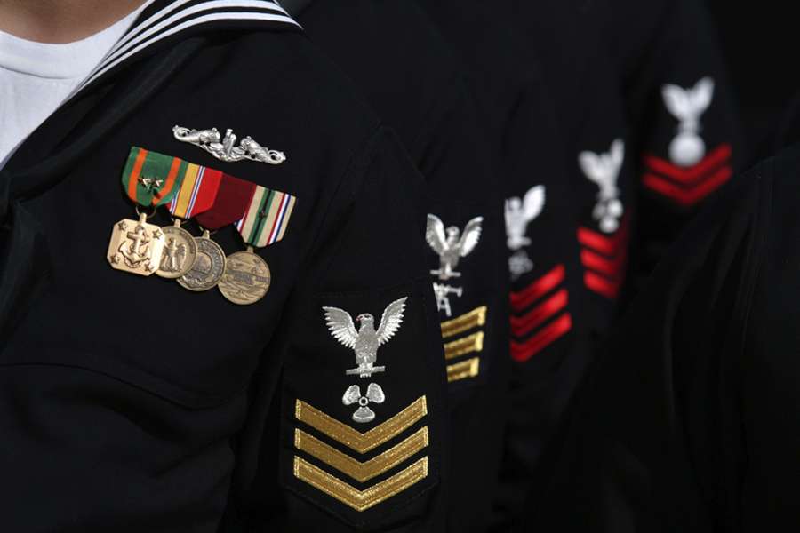 Navy Enlisted Service Dress Blue Jumper Bernard Cap Genuine Military Headwear & Apparel