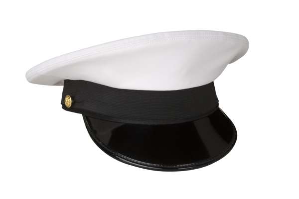 US Navy Commander Admiral Rank White Hat Cap – All Sizes, Men's Solid White Army Style Cap